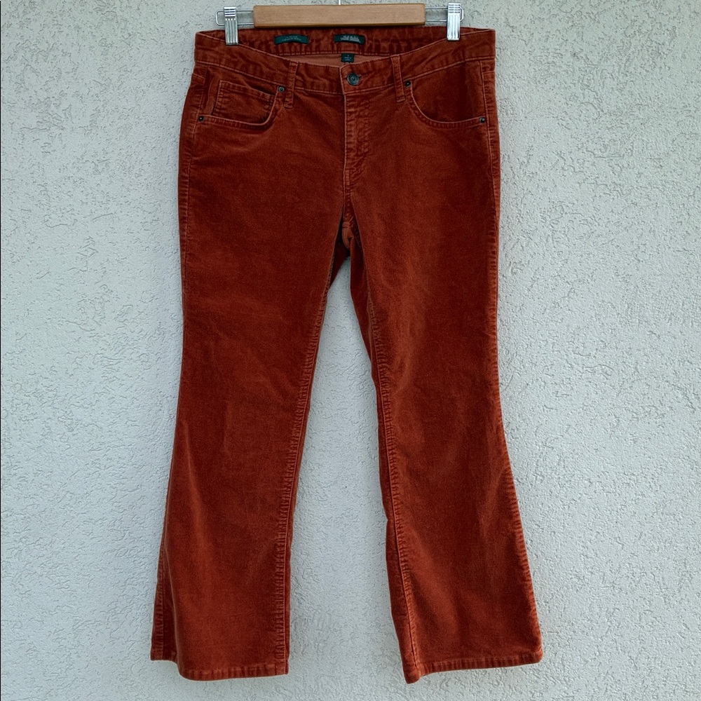 Wild Fable rust orange low rise flare corduroy pants